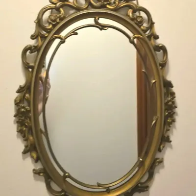 Syroco Ornate Gold Oval Wall Mirror