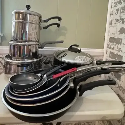 Stainless Pots & Pans - Oneida, , T-fal & More