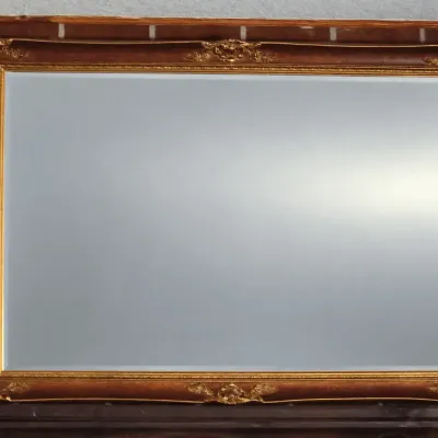 Vintage French Rococo/ Hollywood Regency Wall Mirror With Ornate Frame 