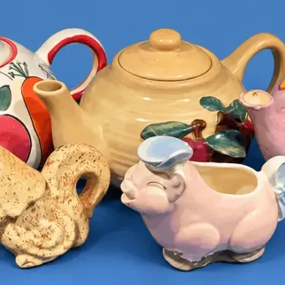 Whimsical Vintage Ceramic Tea Pots