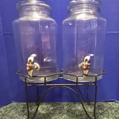 Large Drink Dispensers on Metal Stand