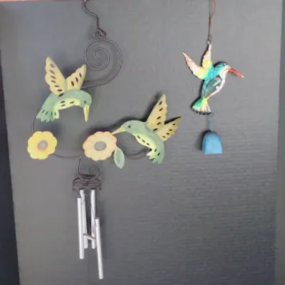 Hummingbird Wind Chimes And Hummingbird Stained Glass