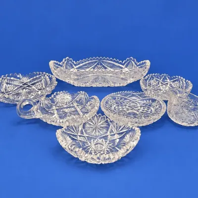 Vintage American Brilliant Period Cut Glass Crystal