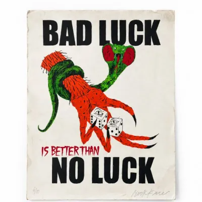4 neckfacebadlucknolucksignedsilkscreen66200