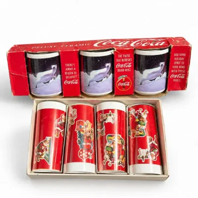 17 vintagecocacolachristmasmugset