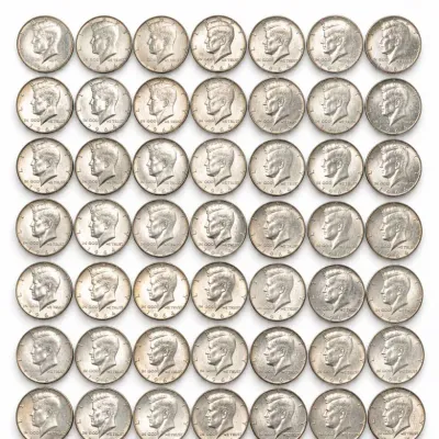 2 assortedkennedyhalfdollars1960s1990s