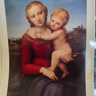 RAPHAEL THE SMALL COWPER MADONNA  23-3/8× 17/8