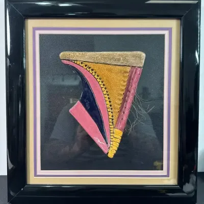 C. Cuccia Signed 3D Mixed Media Assemblage on Acrylic, Framed