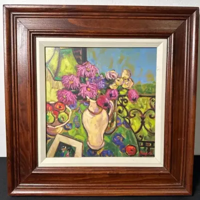 Jae Dougall Signed Art Print/Reproduction, Framed, 12.5” Square