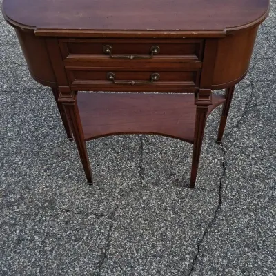 Vintage Half Round Console Table
