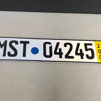 German License Plate MST 04245 Landkreis Mecklenburg-Strelitz
