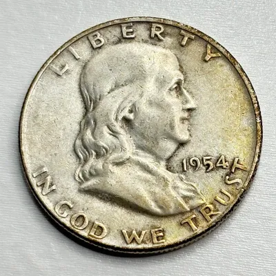 1954 D - Franklin Silver Half Dollar