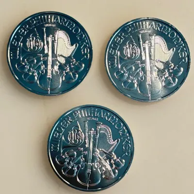 Lot of 3 - 1 oz - .999 Fine Silver - 2019 Philharmonic Silver Rounds