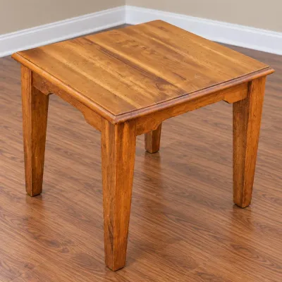 Square Wooden End Table