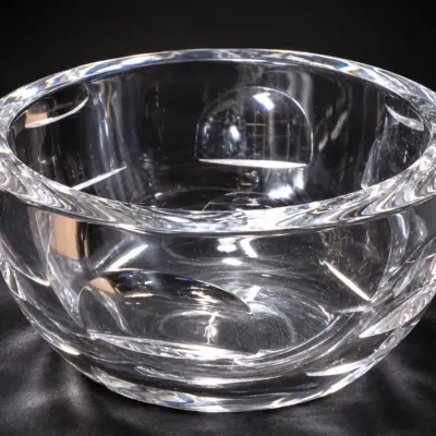 Orrefors Sweden Sven Palmqvist Signed & Numbered Crystal Bowl - Potterville