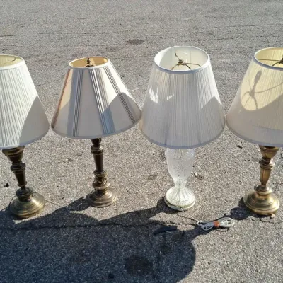 Sale Photo Thumbnail #77: 4 Vintage Lamps