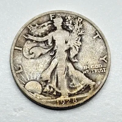 1928 S - Walking Liberty - Silver Half Dollar
