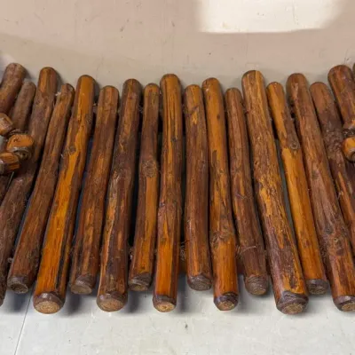Vintage African Rustic Branch Log Holder