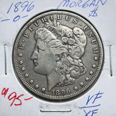 1896 O - Morgan Silver Dollar - VF / XF