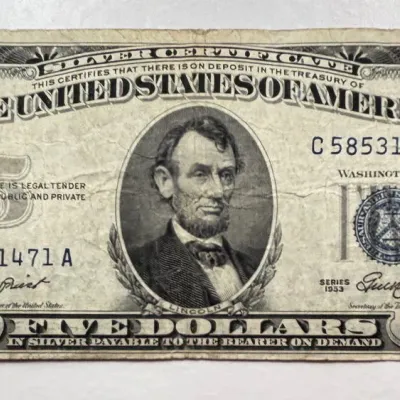 1953 - $5 - Blue Seal - Silver Certificate