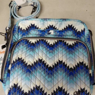 New Lug Ranger Crossbody Bag - Blue Bargello Chevron