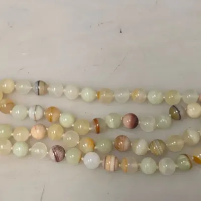 Vintage Mexican Onyx 30" necklace