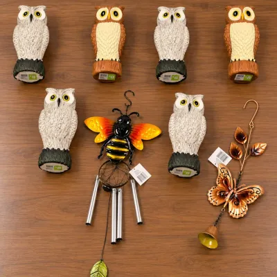 NEW Owl Decoration and Bee/Butterfly Windchimes
