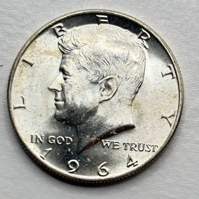 1964 D - Silver Kennedy Half Dollar - BU