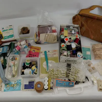 Sewing Collection -Thread, Needles, Fasteners, Binding, Purse, Twill Tape, Zippers, and More