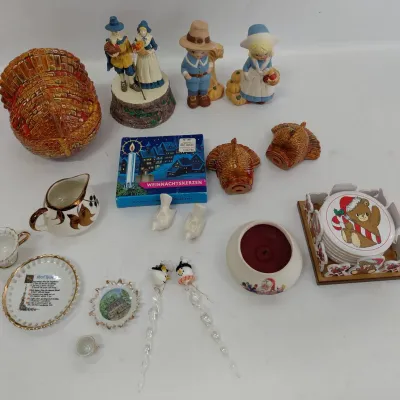 Fall Holiday Decorations - Thanksgiving and Christmas - Figurines, Coasters, Ornaments, More