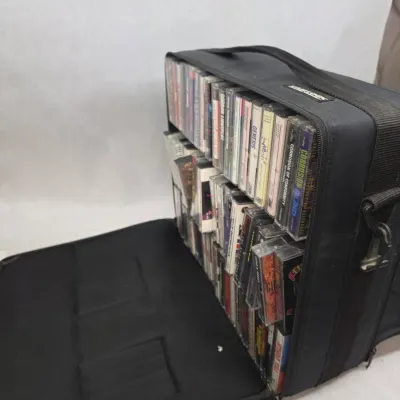 Vintage CaseLogic Soft Side Cassette Case w/ Vintage Cassettes