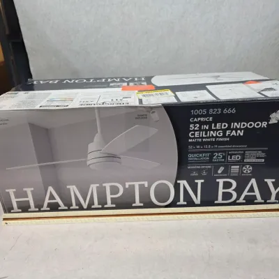 New in Box Hampton Bay 52" LED Indoor Ceiling Fan
