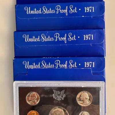 Lot of 4 - 1971 - United States Proof Sets