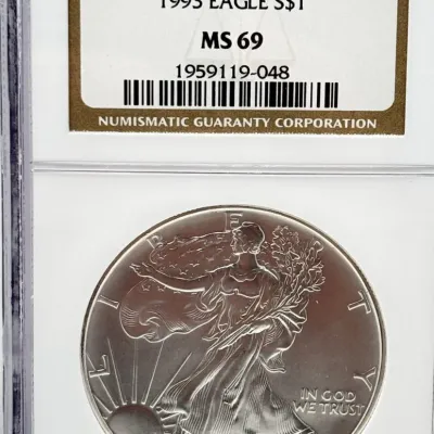 1993 - American Silver Eagle Dollar - NGC Certified MS69