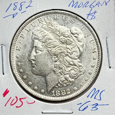 1882 O - Morgan Silver Dollar - MS63