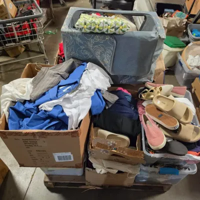 Pallet of Clothing, Shoes, Purses and Bags