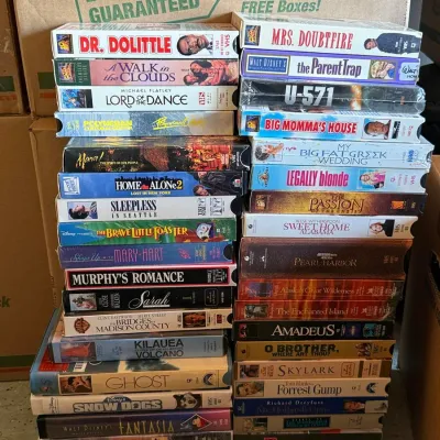 Assorted Disney, Classic, and Blockbuster Hollywood Movie VHS Tapes