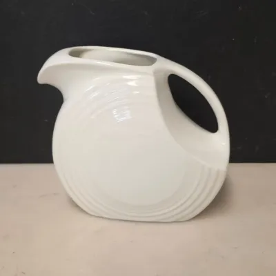 Vintage Fiestaware Ivory Disk Pitcher