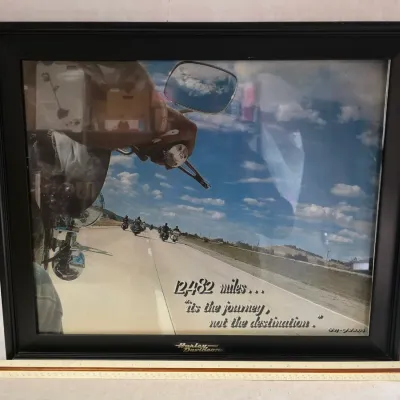 Vintage 2004 Harley-Davidson Framed Wall Art Piece