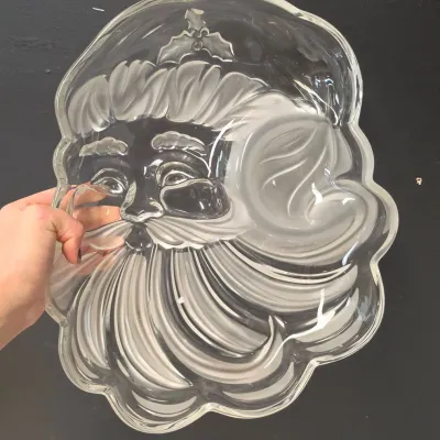 Crystal Santa Dish