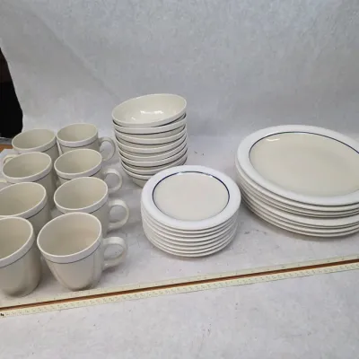Collection of Vintage Off-White Stoneware by Gibson Housewares