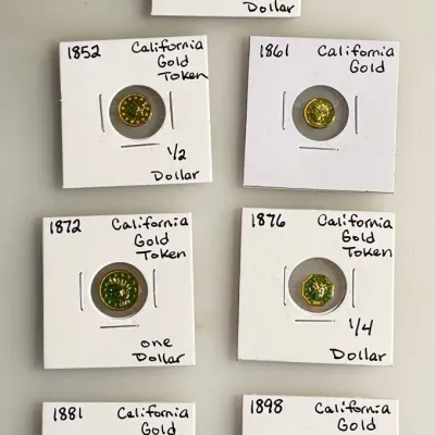 Lot of 7 - Assorted California Gold Medallion Tokens