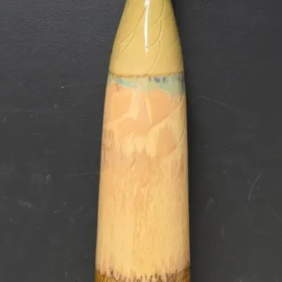 Studio Art Pottery Floor Vase 28 in. Tall Drip Glaze