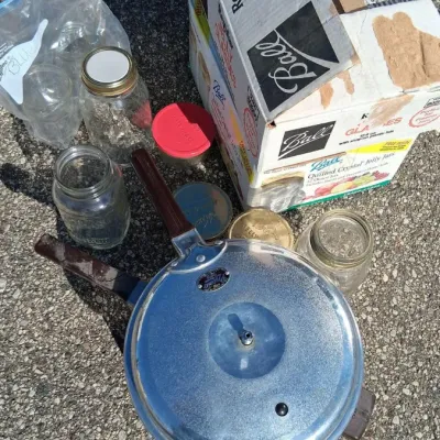 Sale Photo Thumbnail #73: Presto Meat Master Pressure Cooker and Canning Jars