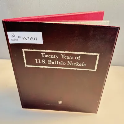 Twenty Years of US Buffalo Nickels Folder - 20 Coins - 1916 - 1938