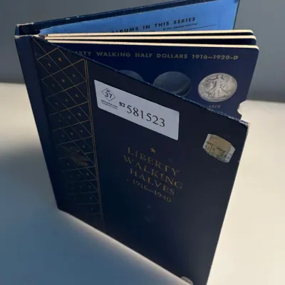 Book of 34 Walking Liberty Half Dollars - Date Range 1916 - 1940