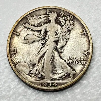 1934 S - Walking Liberty - Silver Half Dollar