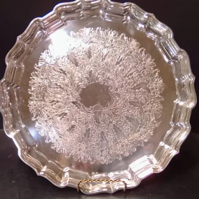 Vintage Reed & Barton Silverplate Chippendale Tray/Platter (Pattern/Model No. 59). - Potterville