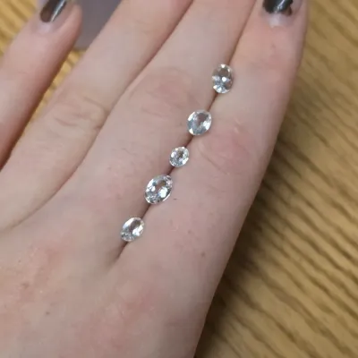 Variety of Faceted White Topaz