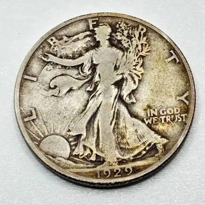1929 S - Walking Liberty - Silver Half Dollar